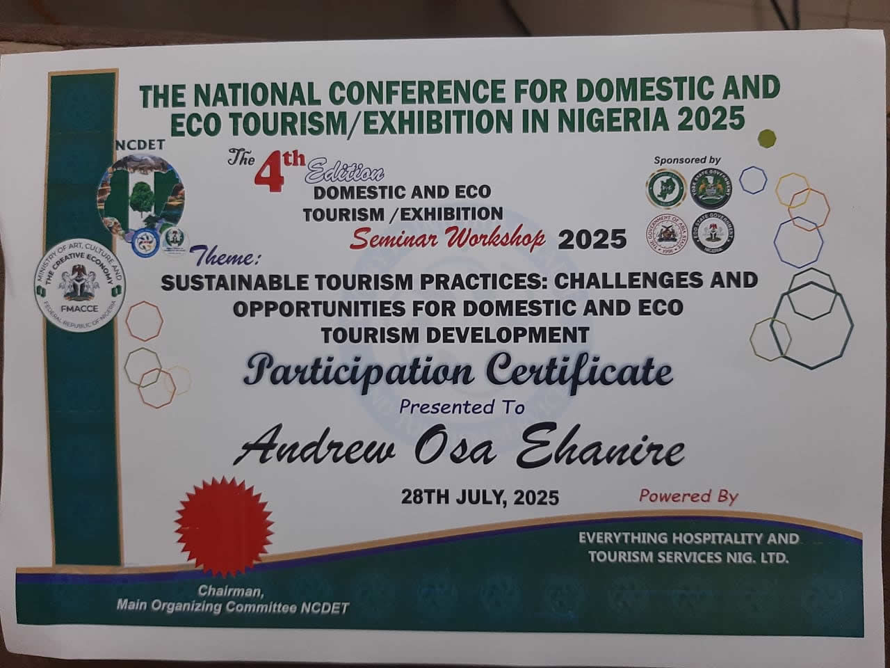 Ecotoursim Award